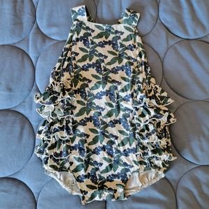 kate quinn | side ruffle bubble | blueberry